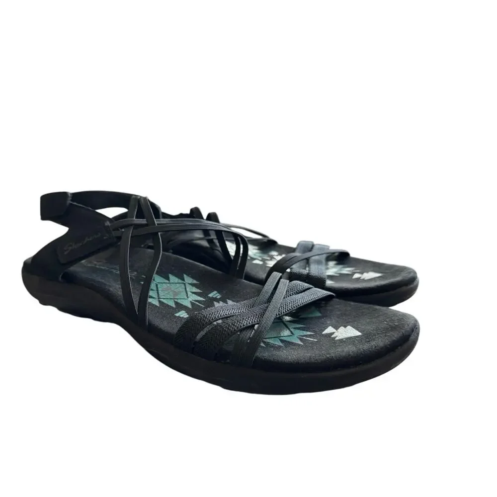 Skechers Reggae Slim Memory Foam Sandals Straps Comfort Walking Women’s Size 10